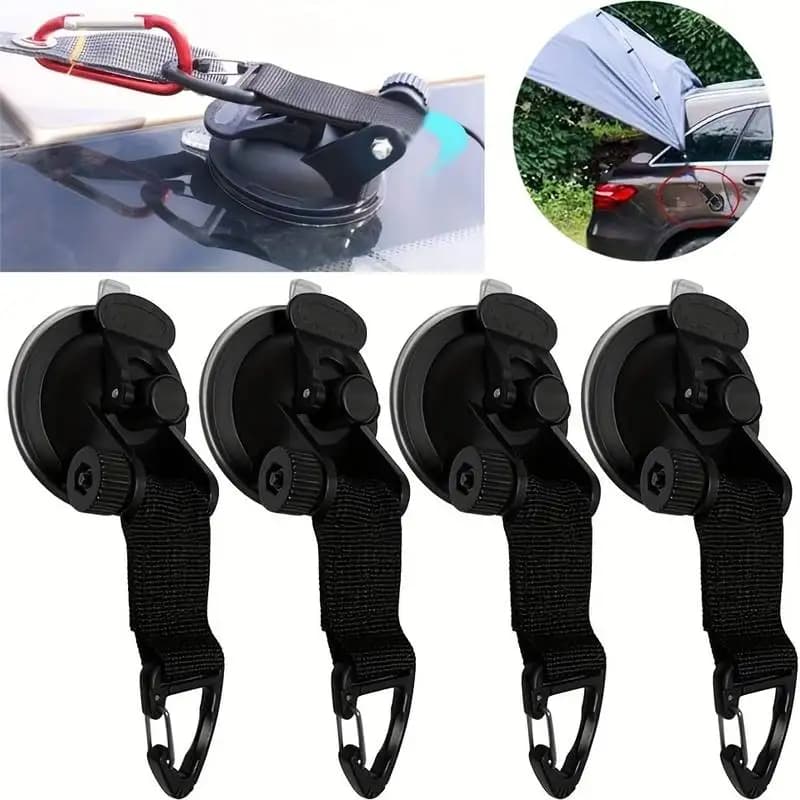 4 pezzi ventose per tende per auto corda da campeggio esterna potente ventosa fibbia teloni laterali tende ventose ancoraggio gancio di fissaggio
