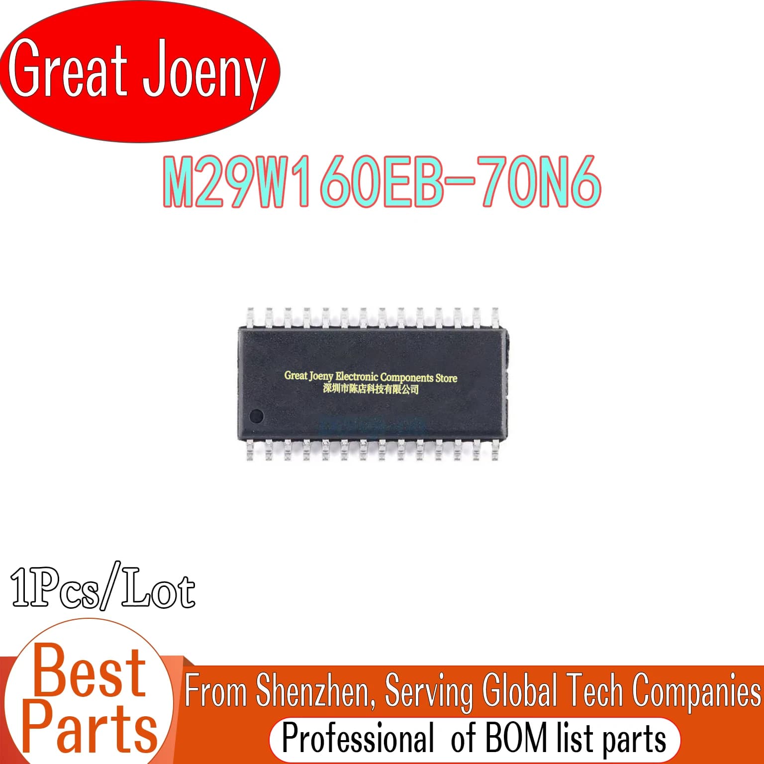 100% Nuovo Originale M29W160EB M29W160EB-70N6E M29W160EB-70N6 M29W160EB70N6E IC FLASH 16MB Chipset TSOP-48