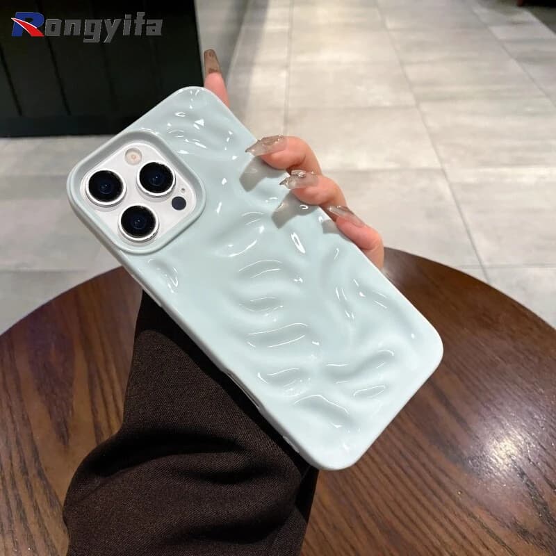 Custodia INS Style 3D con Texture a Onda Meteora per Tecno Spark 20 Pro 20C Go 1 1S 2025 2024 2023 Pop 9 8 7 Pro itel A50 P55