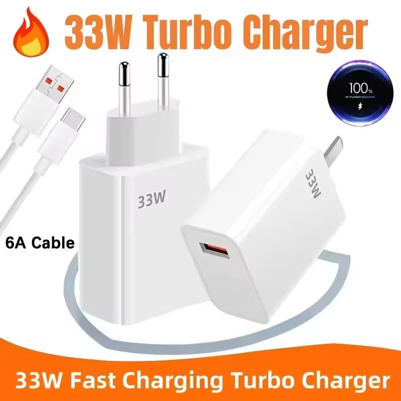 Caricatore USB da 33 W e cavo dati 6A Adattatore Quick Charge3.0 per adattatore per apparecchiature generali intelligenti elettroniche Ricarica rapida