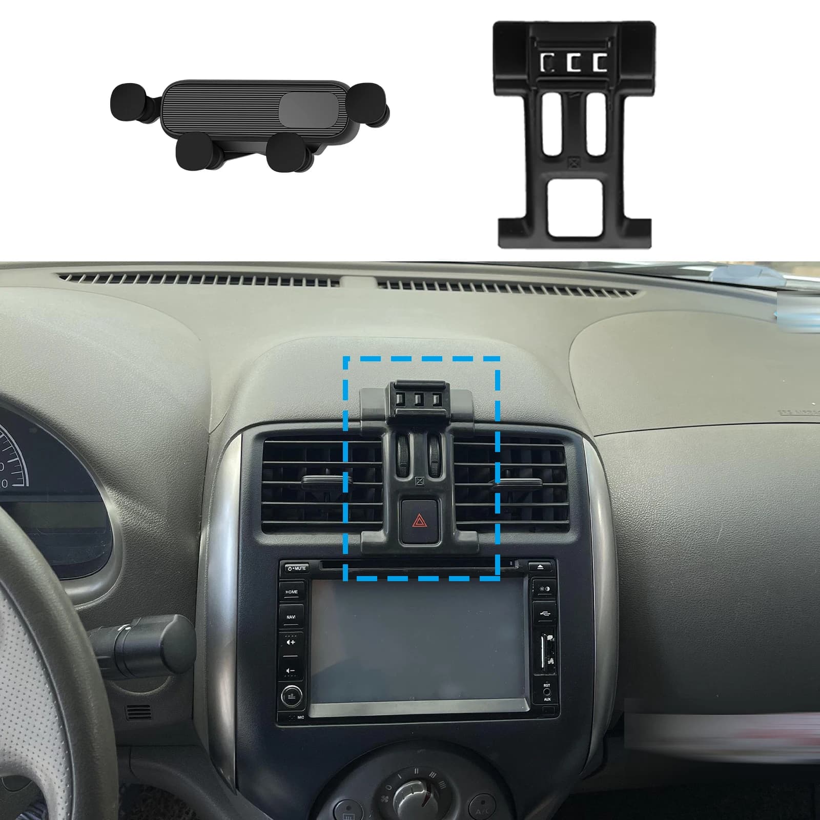 Supporto per telefono cellulare per auto per Nissan Bracciolo Versa Sunny N17 2011 2012 2013 Supporto Accessori auto Staffa GPS Navigazione