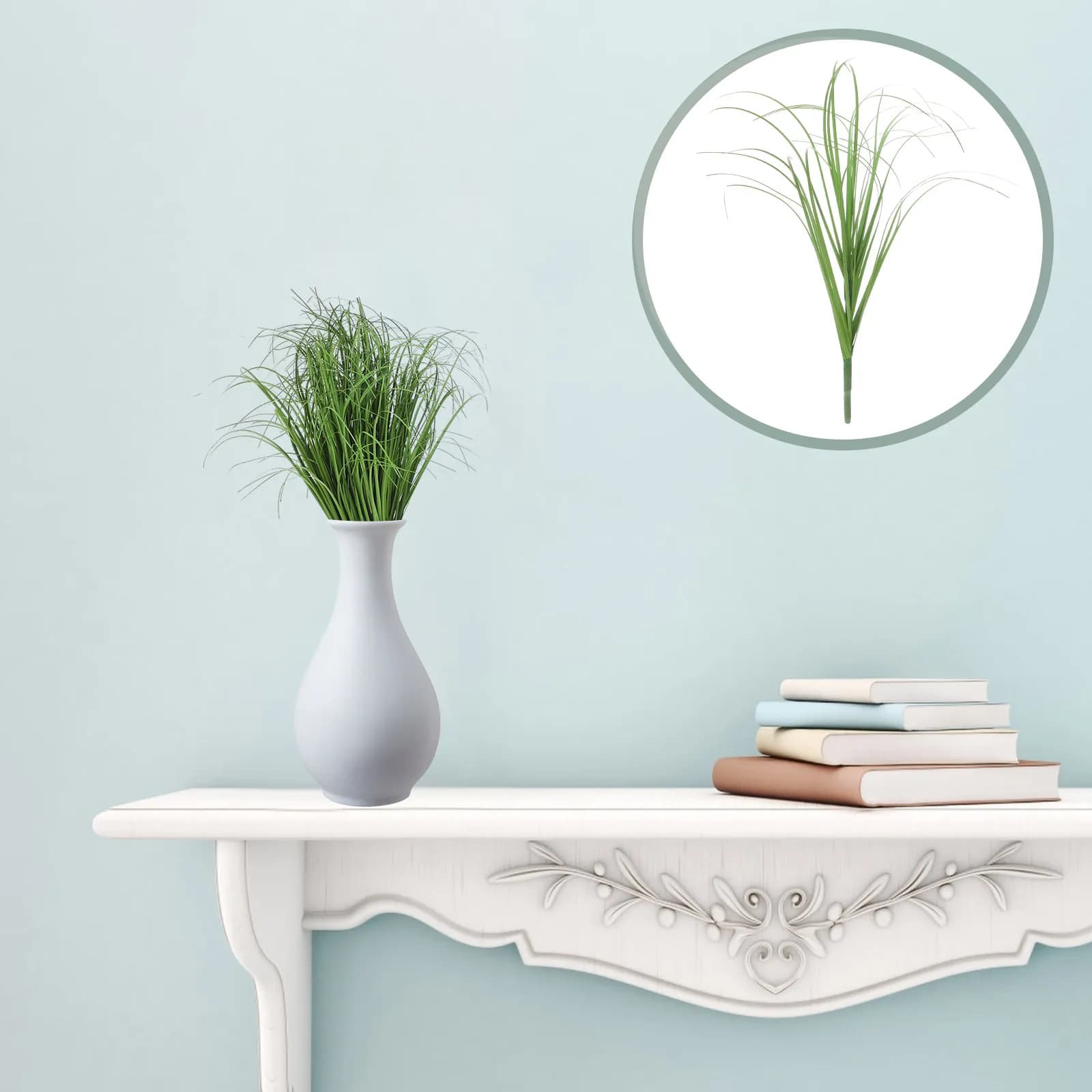 12 pieces of realistic artificial plants for home decorations, photo scene objects, table plants, synthetic grass ornaments.