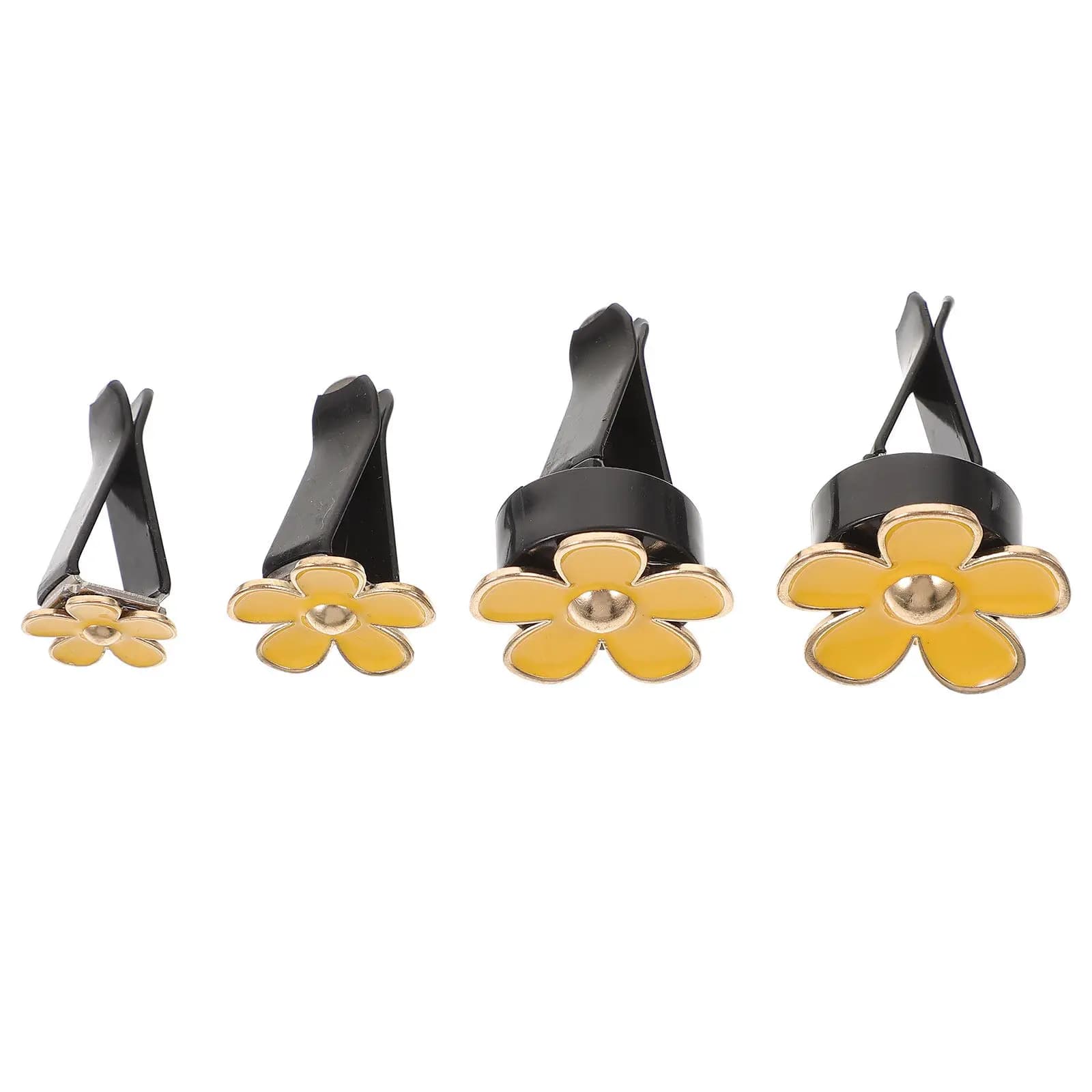 4 Pezzi Clip Deodoranti per Auto da Inserire nelle Bocchette di Ventilazione, Decorazioni Interne Gialle