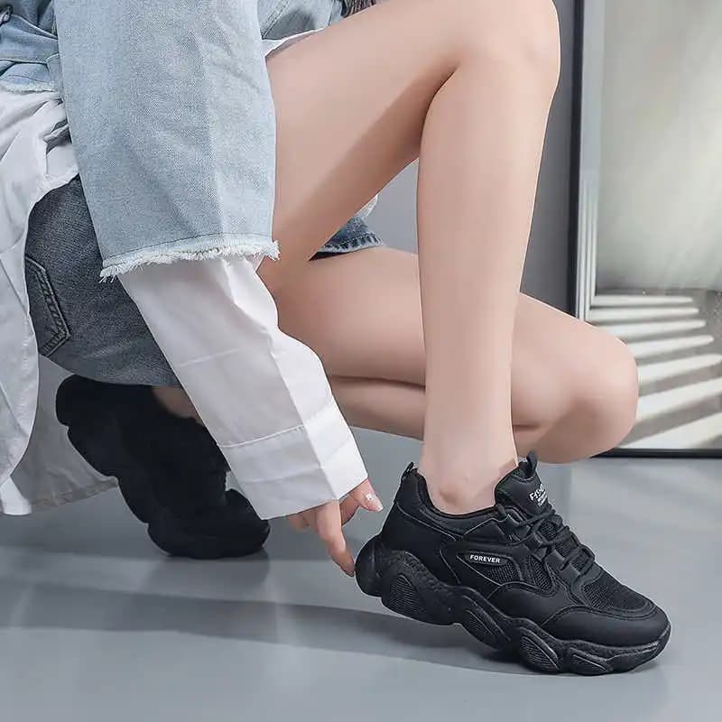 Scarpe estive basse da esterno per anziani, sneakers con tacco da donna, scarpe sportive con tacco, comfort superiore per atleti