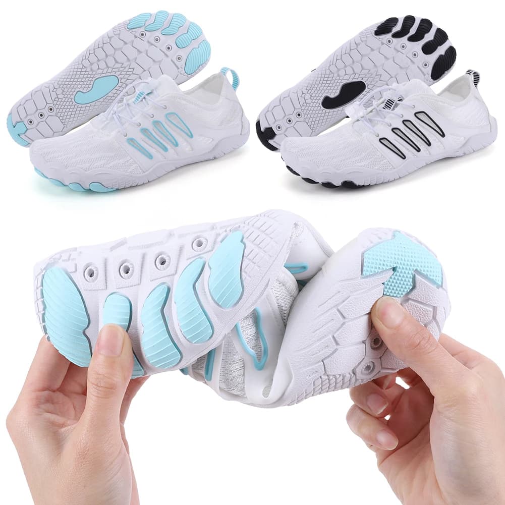 Water Shoes, Nude Foot Beach Sandals, Marine Diving Breathable Sneakers, Five fingers Anti-slip Shoes for Wading, Beach and Swimming Footwear