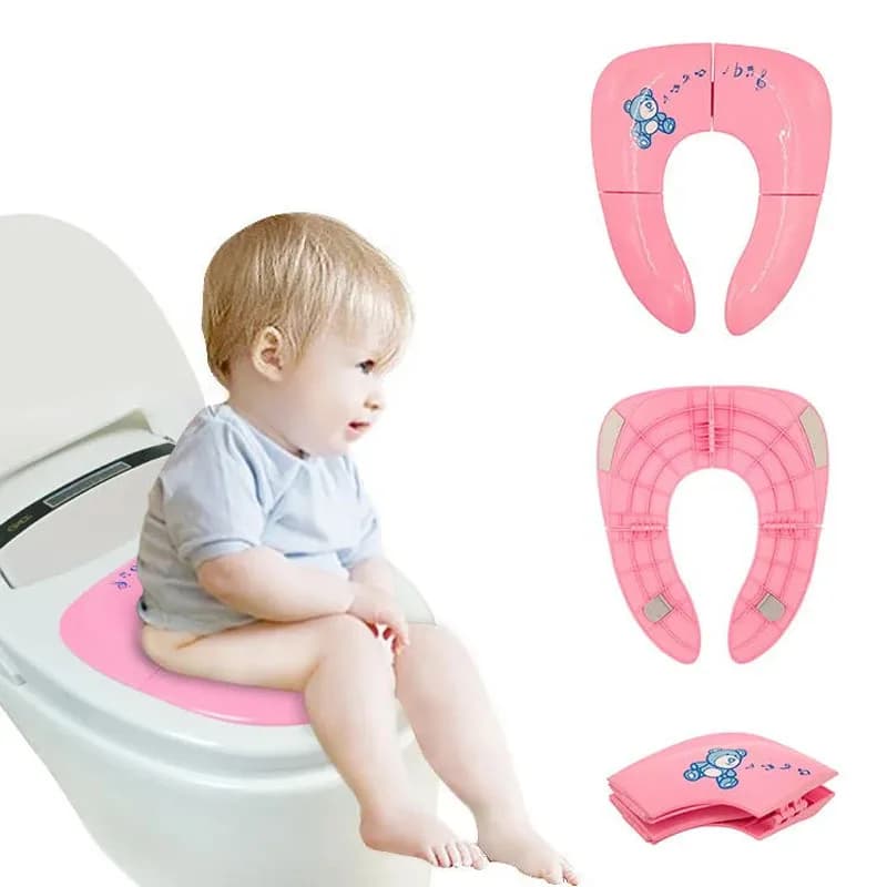 1 pcs Children's Travel Folding Seat, Toilet Training Seat, Children's Orinatoio Bearing, Carpet/Battery Pad