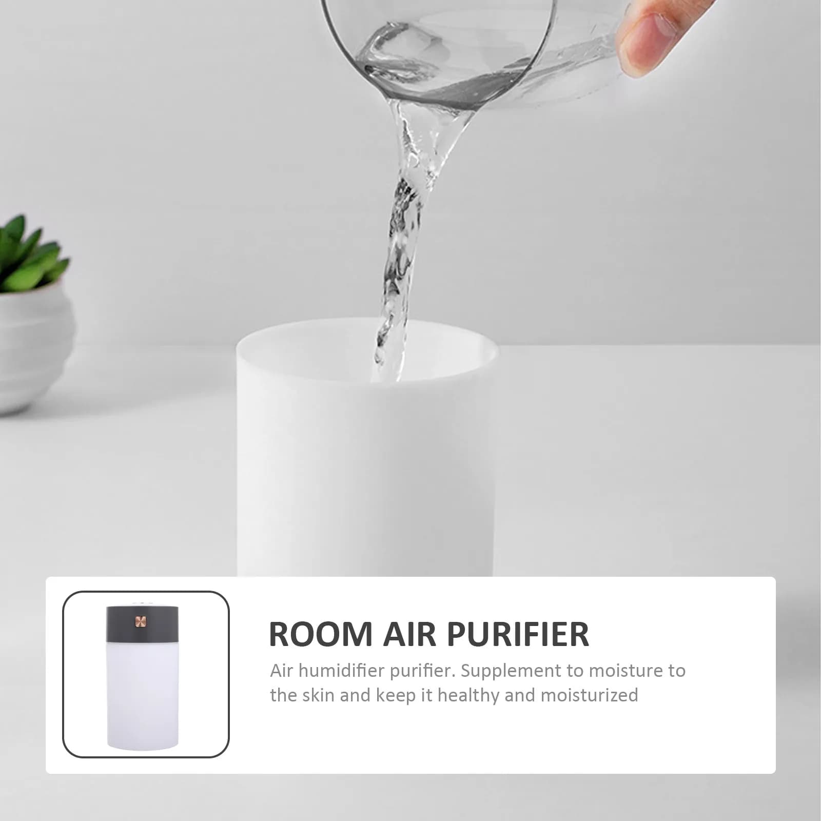 Set di 1 Umidificatore USB per Aromaterapia, per Auto, Scrivania, Casa, Ufficio, Diffusore di Nebbia Portatile, Deodorante per Ambienti, Idratante per la Pelle, Rilassante per il Sonno