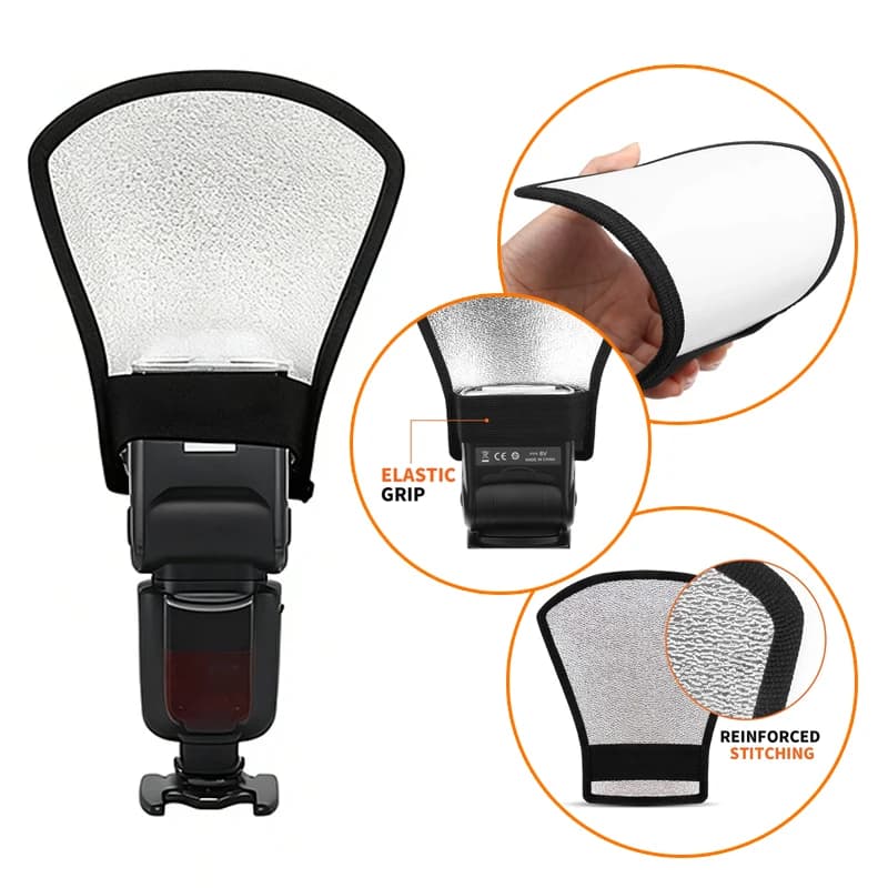 Softbox Universale 2026 con Riflettore e Diffusore per Flash, Accessori per Fotocamere Canon e Nikon, Studio Fotografico