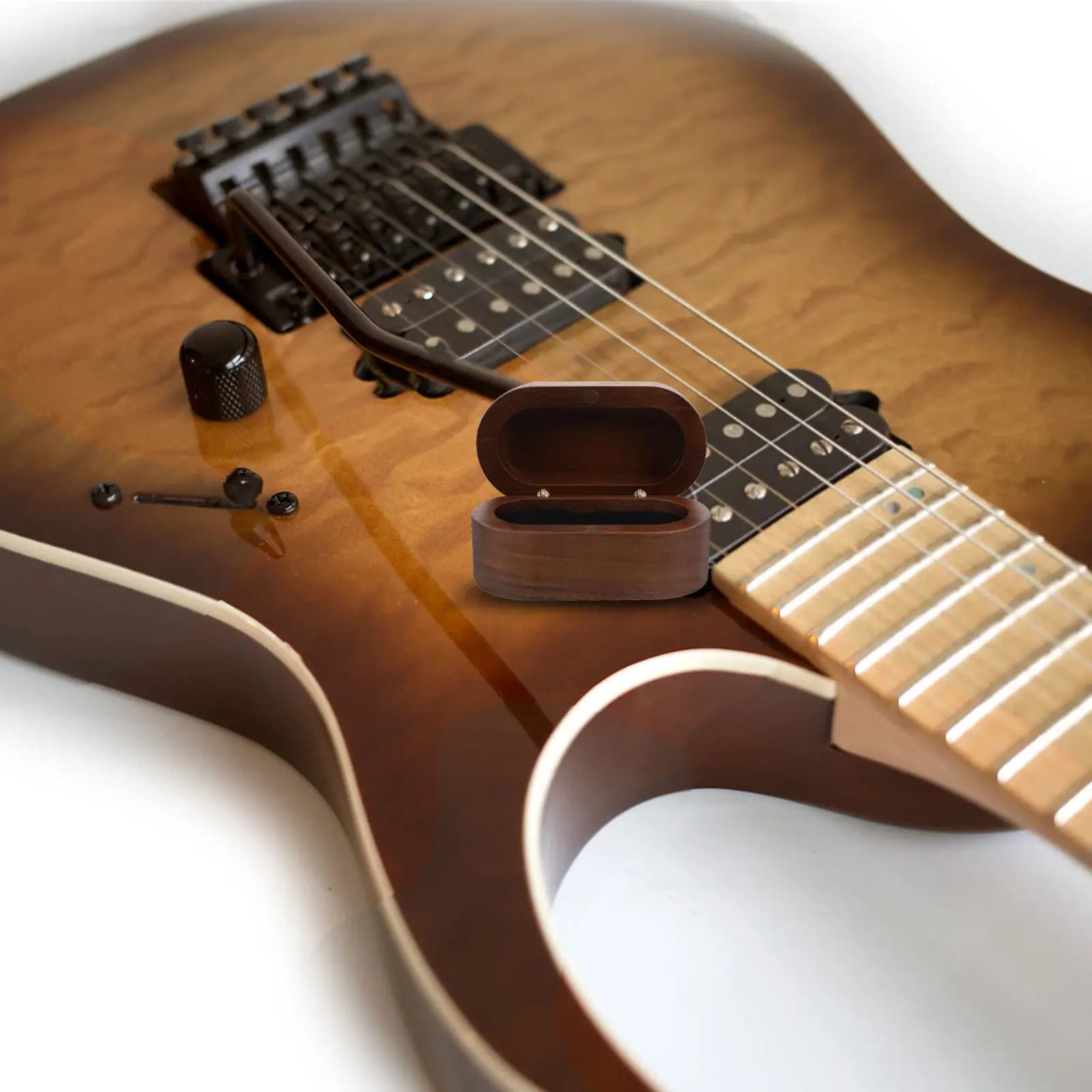 Custodia per plettri da chitarra compatto e leggero, multifunzione, porta plettri tascabile o da custodia per chitarra