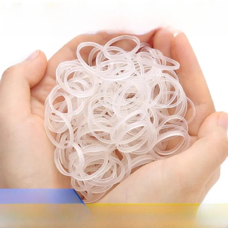Silicone Rubber Ring Highly Elastic and Heat Resistant, Transparent, White, for Industrial Use, Leather Cover