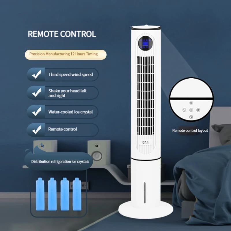 110 centimetri 55 w Ventilatore Elettrico 4.5l Serbatoio di Acqua Pavimento Domestico Towerwater Nebbia Ventilatore Muto Bladeless Ventilatore Torre Verticale ventilatore
