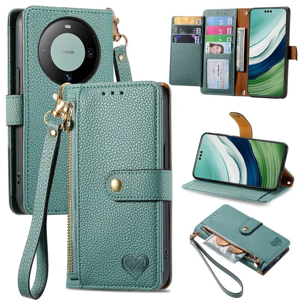 Honor Magic 6 Pro 7 Lite 8 5G Leather Bookcase Anti-theft Zippered Wallet Fonda Honor Magic8 Pro Magic7 Lite 6 Magnet Flip Cover