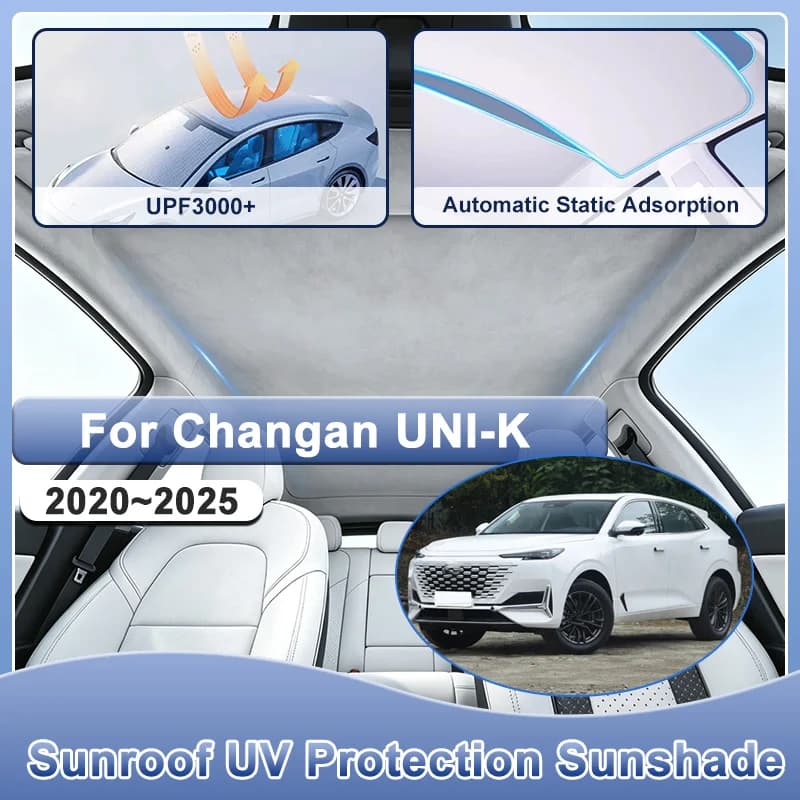 For Changan UNI-K Skylight 2020 2021 2022 2023 2024 2025 Electrostatic Adsorption Sunscreen Heat Insulation UV-Blocking Skylight