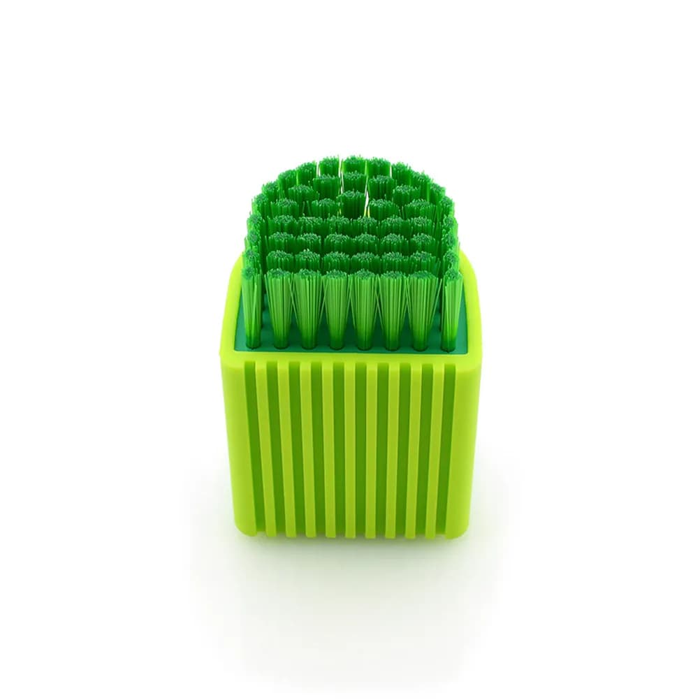 2Pcs Collar Cleaning Brush Wear Resistant Silica Gel Scrubbing Brush Multipurpose for Laundry Shoes Stains Removal