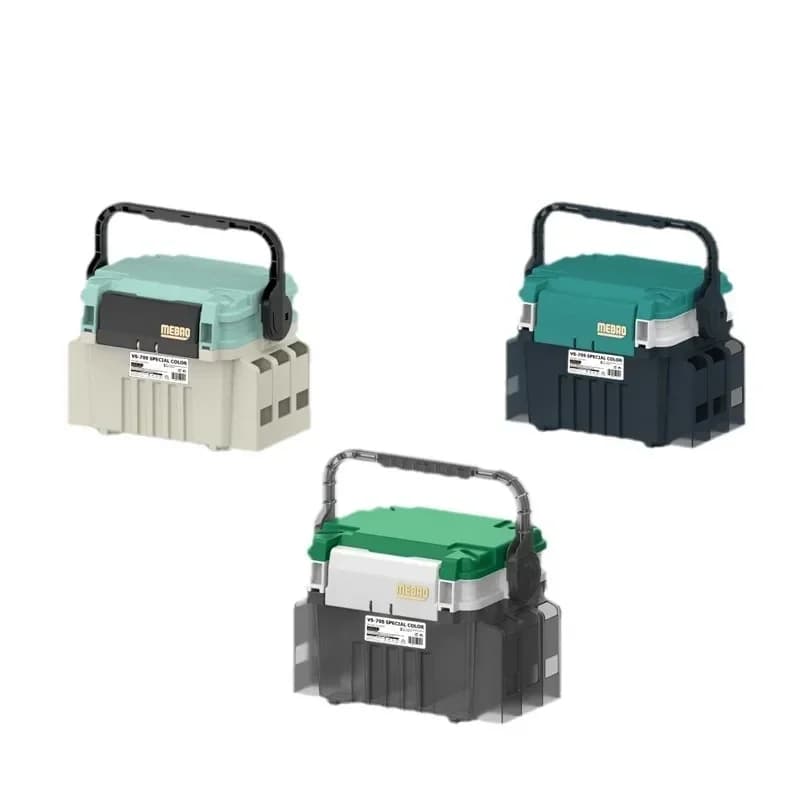 Fishing Box Outdoor Convenient Double-layer Small Fishing Box 7L Self-locking ABS Handle Outdoor Fishing Tackle Boxes