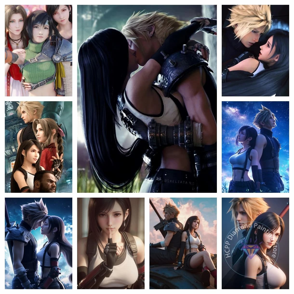 Final Fantasy Cartoon Game Diamond Painting Kit 5D DIY Diamond Embroidery Cross Stitch Handmade Art Gift Crafts Home Decor