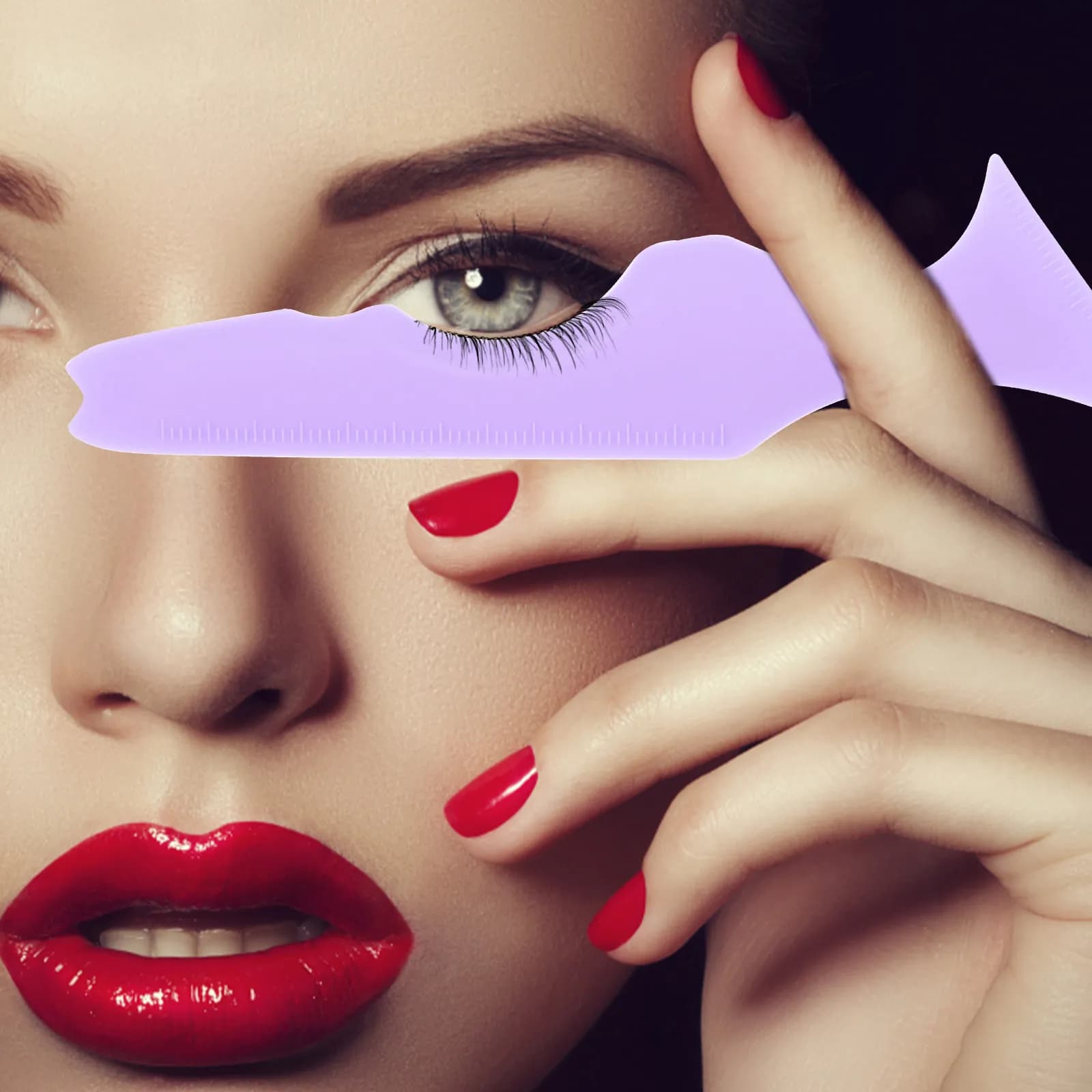 Multi-Function Silicone Eyeliner Aid Eyeliner Stencil Lipstick Makeup Tool Mascara Drawing Aid Reusable Makeup Supplies