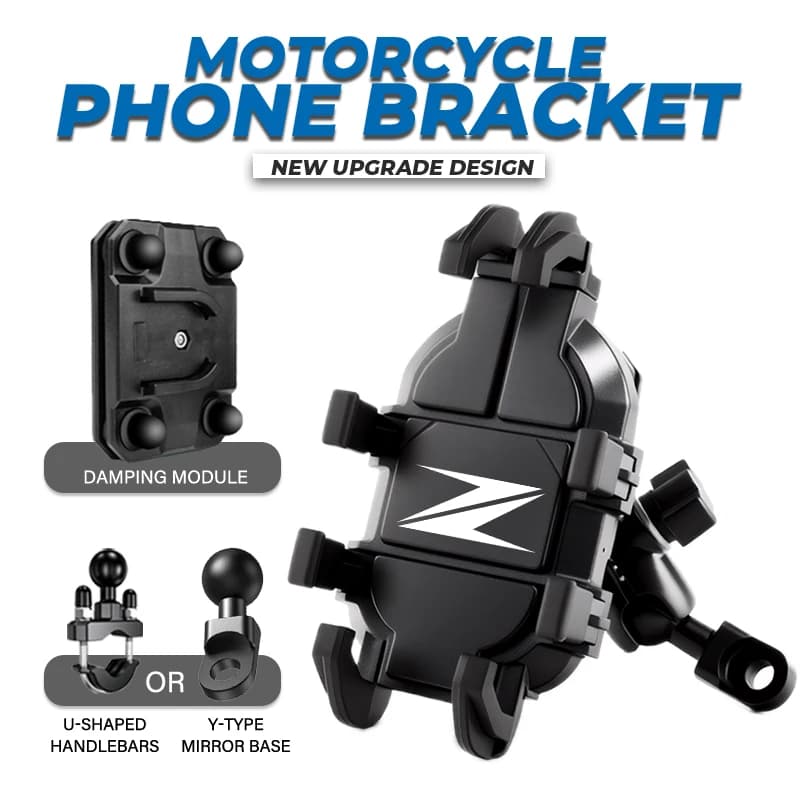 Supporto per telefono 360 ° Staffa di supporto per moto da guida girevole antiscivolo per Kawasaki Z900 Z1000 Zontes 150NK Z650 Z750 Z800
