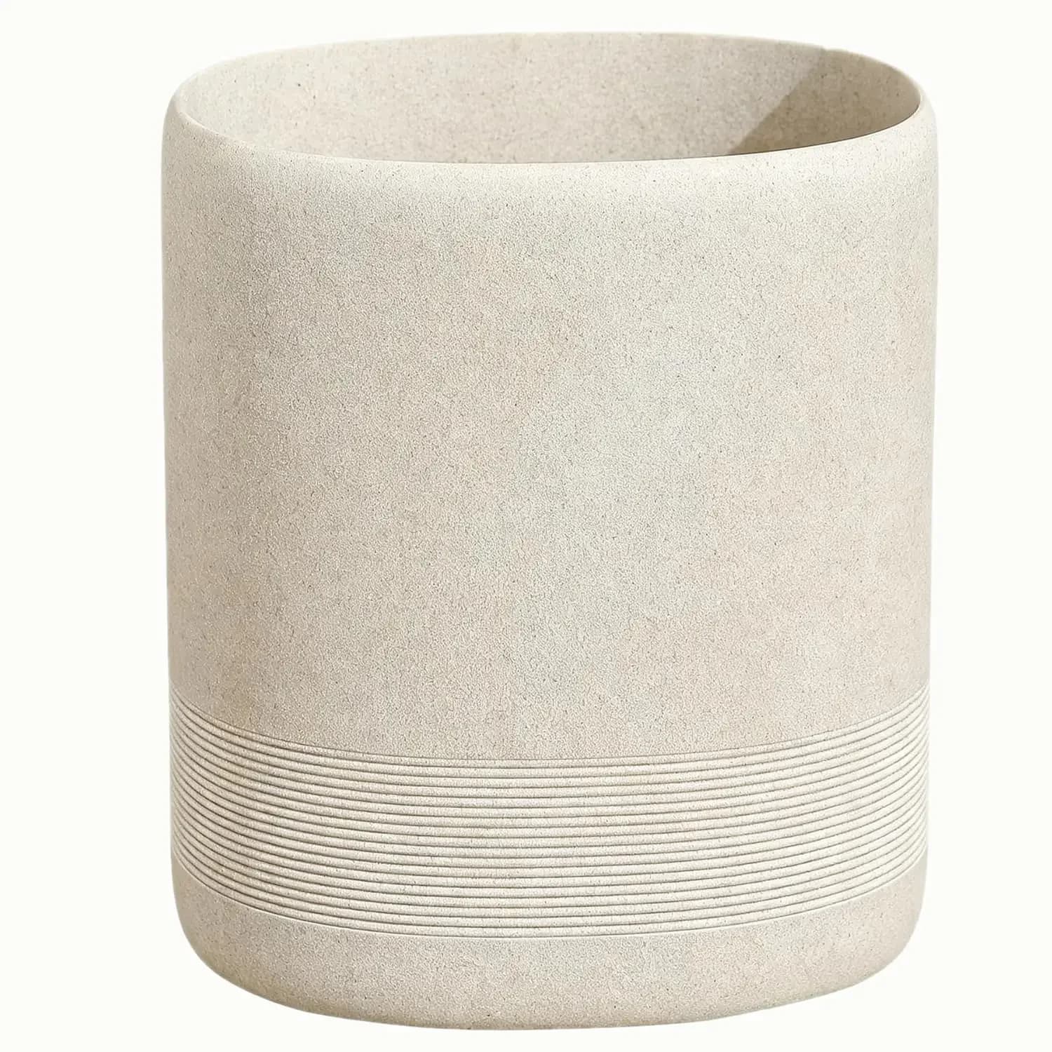 Cestino per Rifiuti Compatto da 6 Litri, Ovale, Effetto Pietra, Decorativo per Bagno, Camera da Letto, Cucina