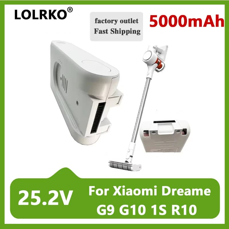 For Xiaomi G9 G10 1S R10 Vacuum Cleaner Parts Lithium Ion Battery Pack 25.2V 5000mAh P2046-7S1P-BC
