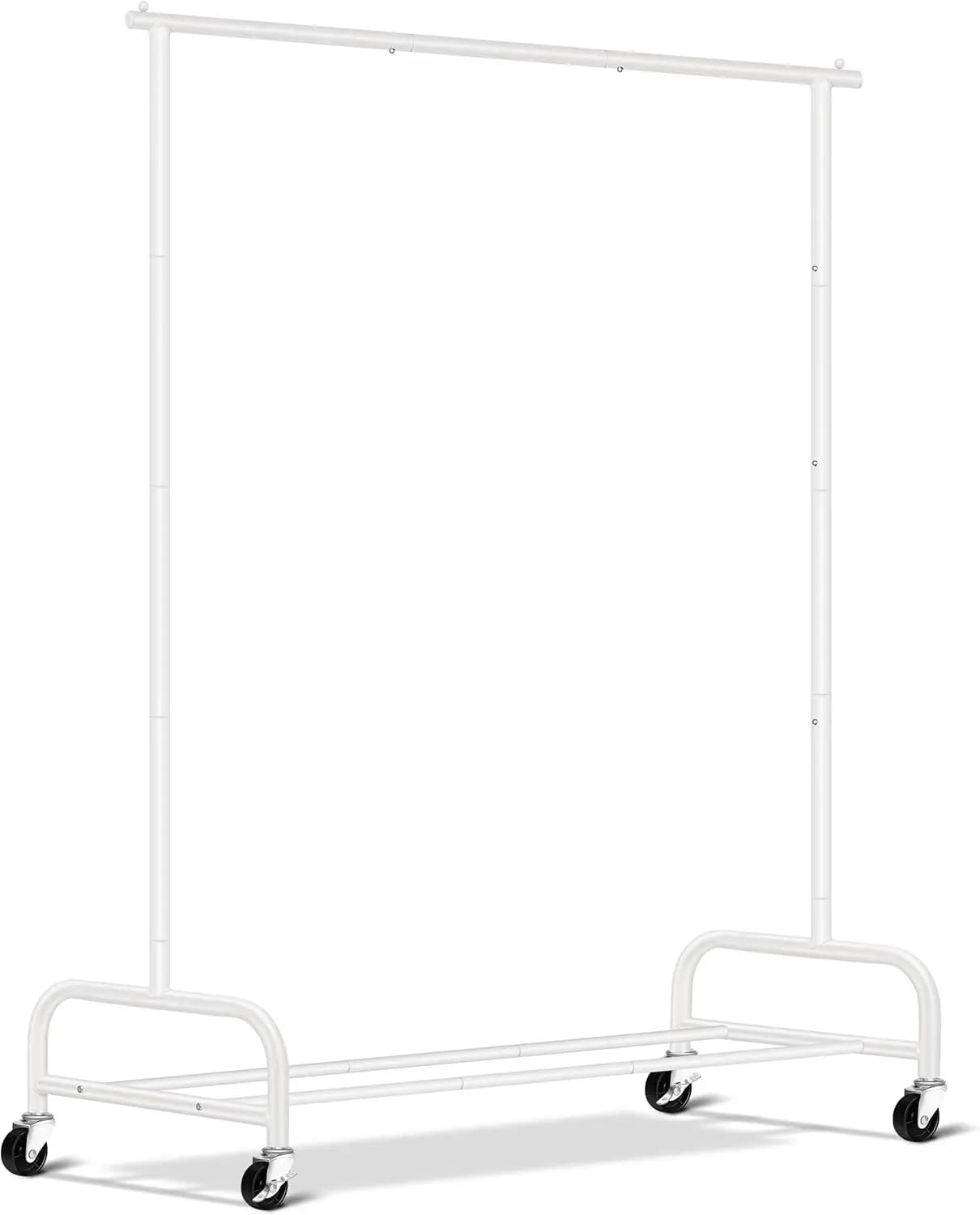 Appendiabiti su Ruote Resistente, Porta Abiti in Metallo Largo 110 cm per Cappotti e Vestiti
