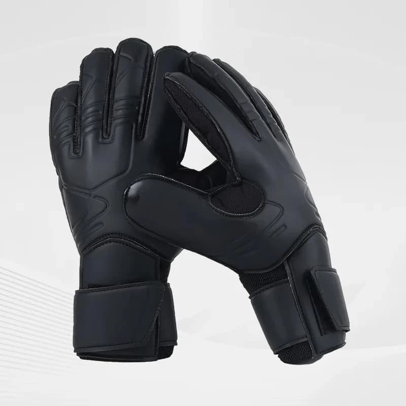 1 paio di guanti da portiere da calcio neri, protezione professionale per le dita, antiscivolo per l'allenamento