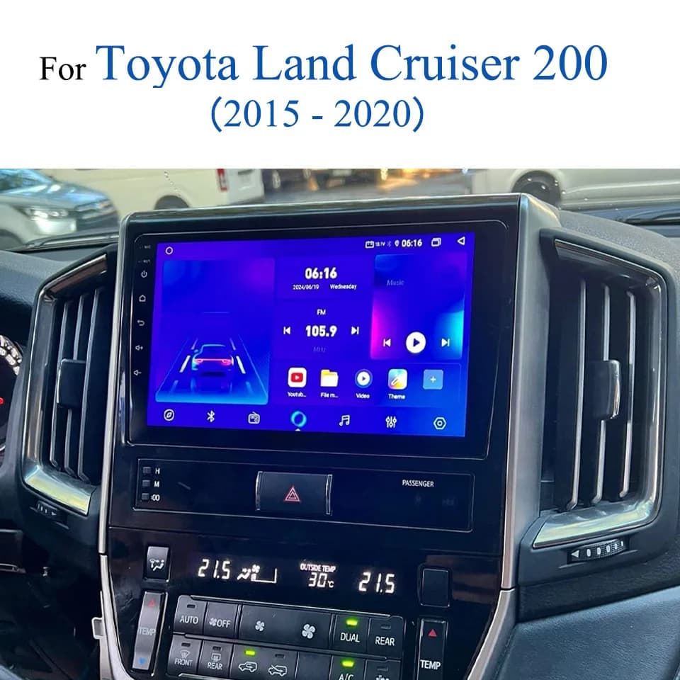 Android14 8G Ram Autoradio Per Toyota Land Cruiser 200 LC200 2015 - 2020 Auto GPS Navi Nastro Lettore Video Multimediale DVD Cassetta