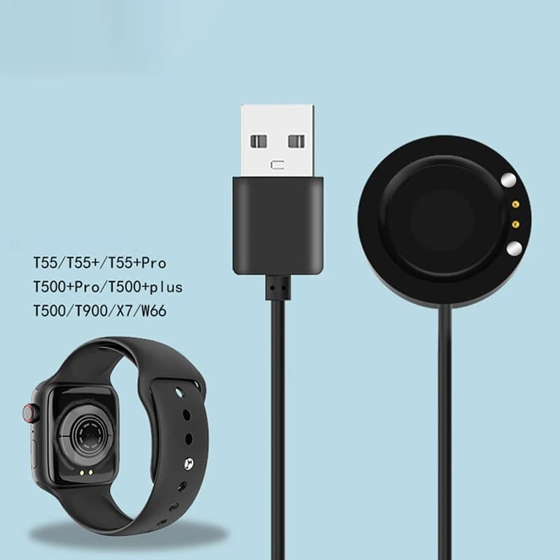 Staffa per supporto dock stabile per caricabatterie Smartwatch compatibile per T500 Pro Supporto per cavo di ricarica USB Base per adattatore di alimentazione Y3ND