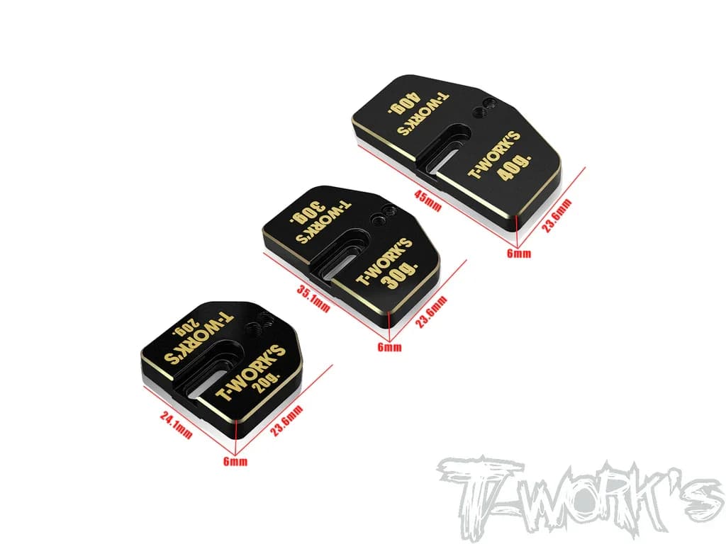 Original T works TO-344 1/8 Buggy & Truggy Weight Set (20/30/40g. Each 1 ) Rc Tool