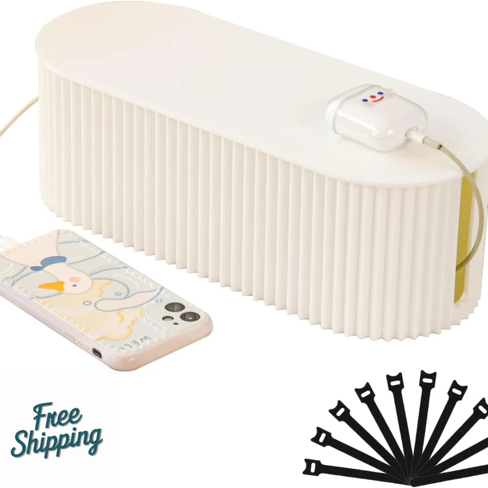 Cable Storage Box Desktop Power Strip Storage Box Dustproof Socket Storage Box Home Wire Case Wire Management Cable Organizer