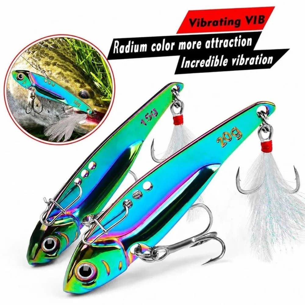 5PCS Double Treble Hooks Jigging Spoon Lures Long Cast Multiple weights Fishing Spinner Lures with 3D Eyes VIB Sequins Lures
