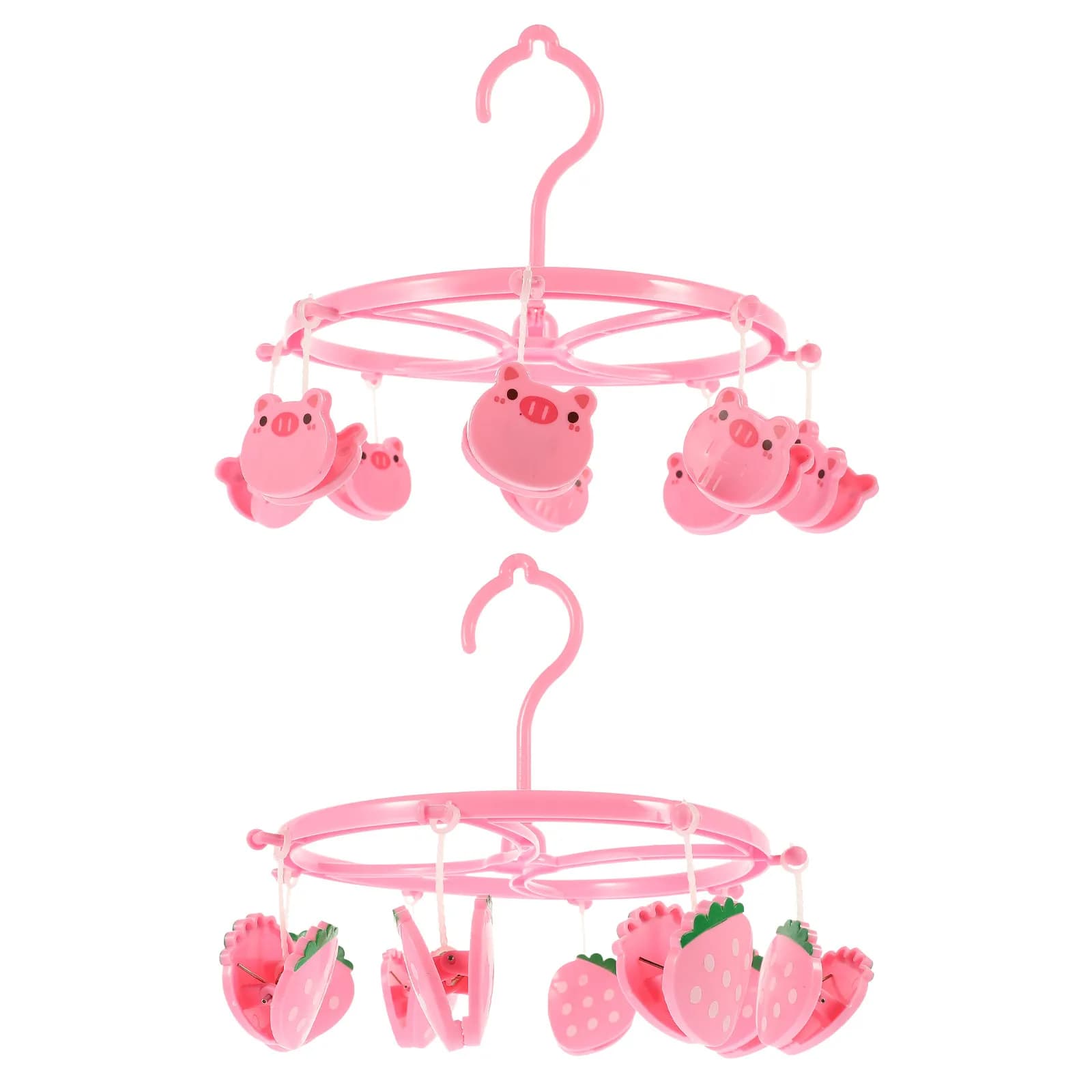 2 Pcs Clothes Hangers Drying Rack for Portable Clips Closet