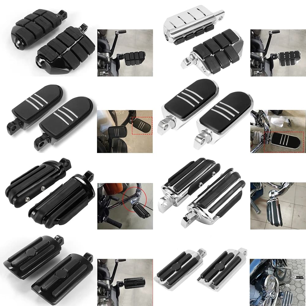 1 paio Moto Pedana Passeggero Posteriore Pedale Peg Poggiapiedi Per Harley Sportster Iron Touring Personalizzato Dyna Fat Bob Softail Fat Boy