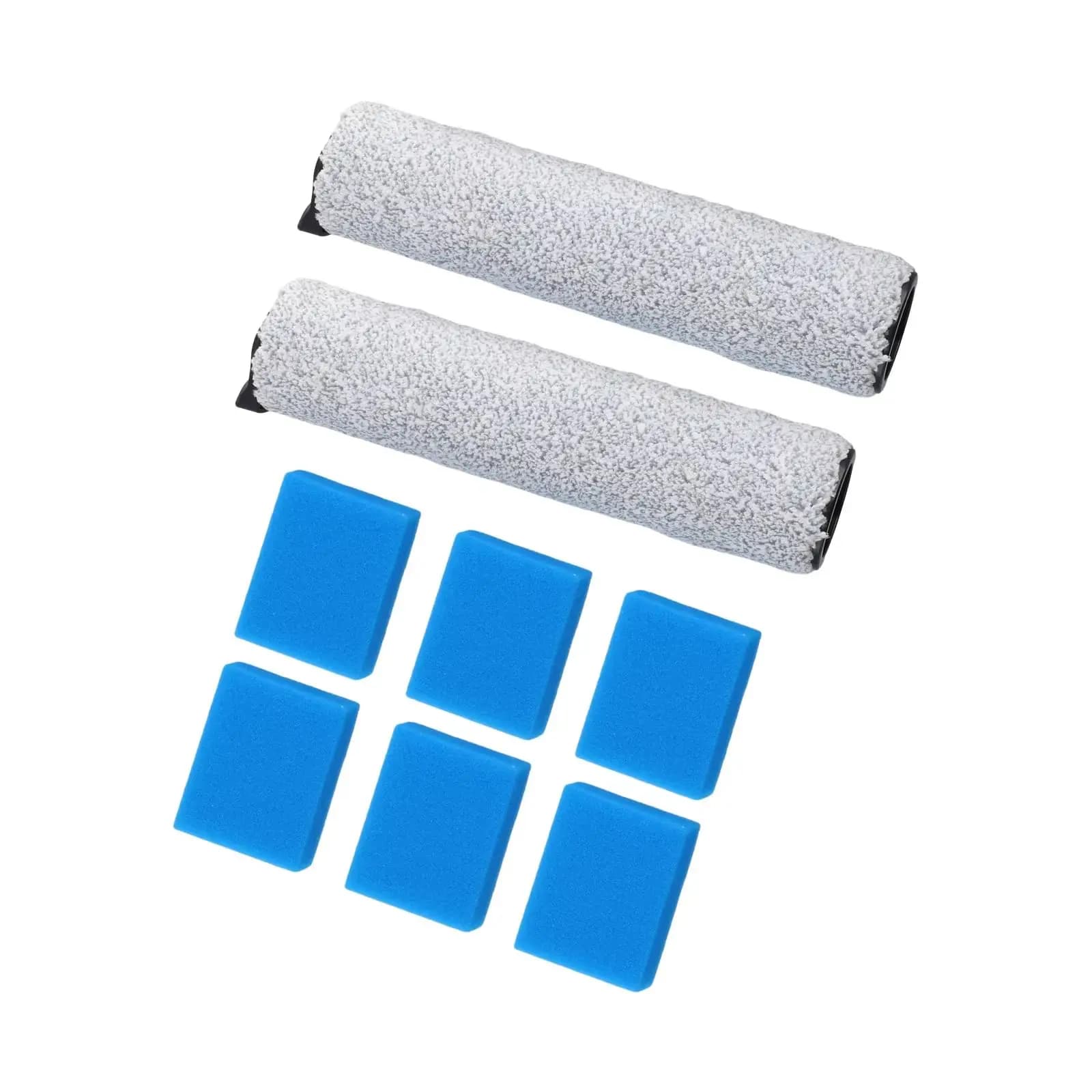 1 Set Spazzola a rullo Kit spazzola per pulizia spugna di ricambio per Tineco per IFloor 2 Pezzi di ricambio per aspirapolvere