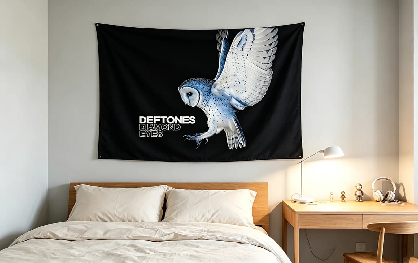 Wall Tapestry, Black Background Band Album Cover Wall Hanging, Rock Music Bedroom Dorm Gaming Room Decor Tapestry