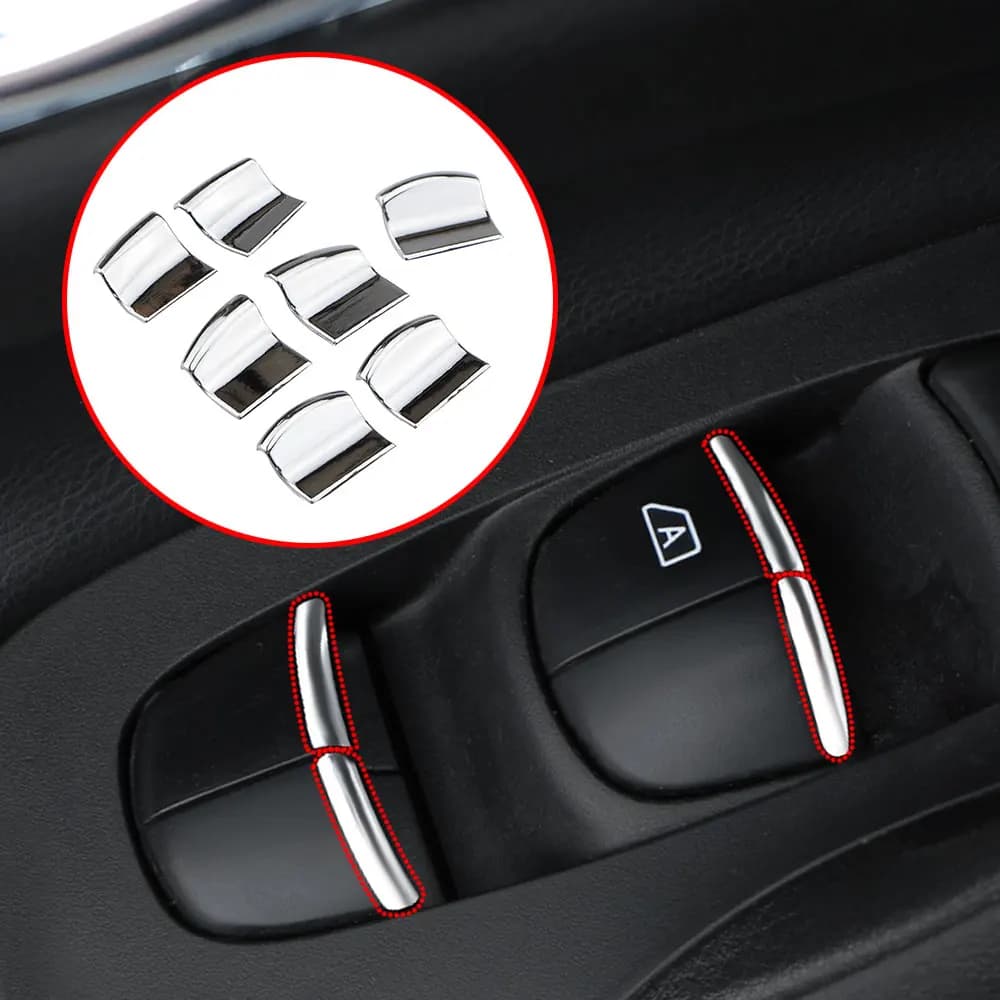 Auto Finestra di Sollevamento Pulsante Paillettes Adesivo per Nissan X-trail T32 Rogue March Sentra Versa Sunny Teana Altima Juke Kicks Qashiqai J11