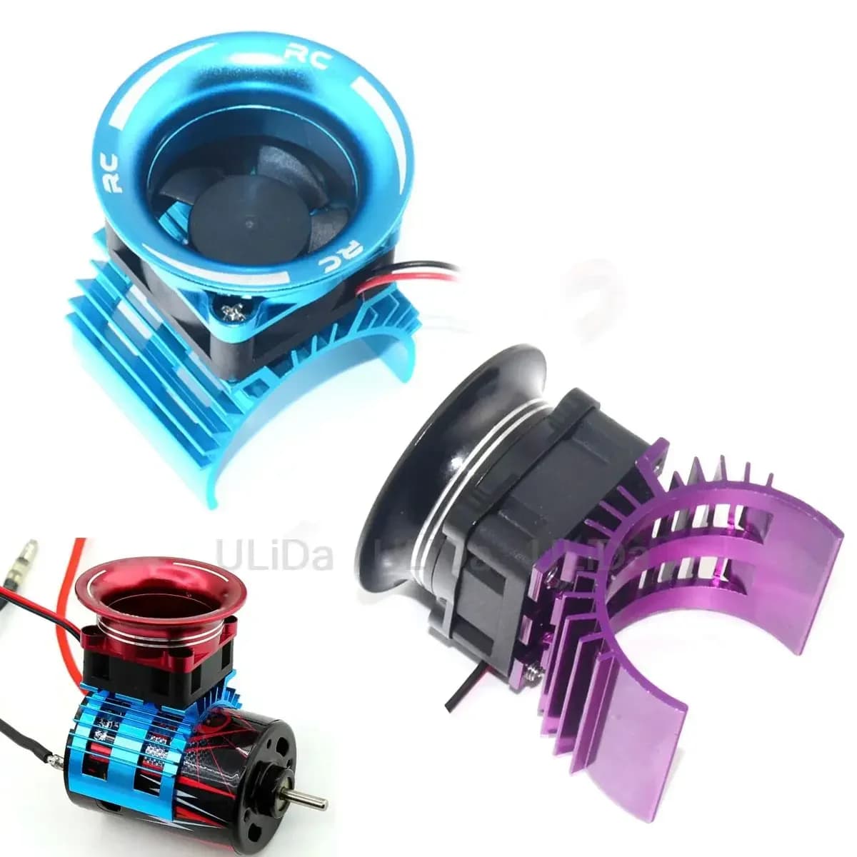540 550 3650 Dissipatore di calore del motore e ventola di raffreddamento Dissipatore di calore e copertura del canale dell'aria per Traxxas Axial SCX10 TAMIYA HSP WLtoys RC Boat Car