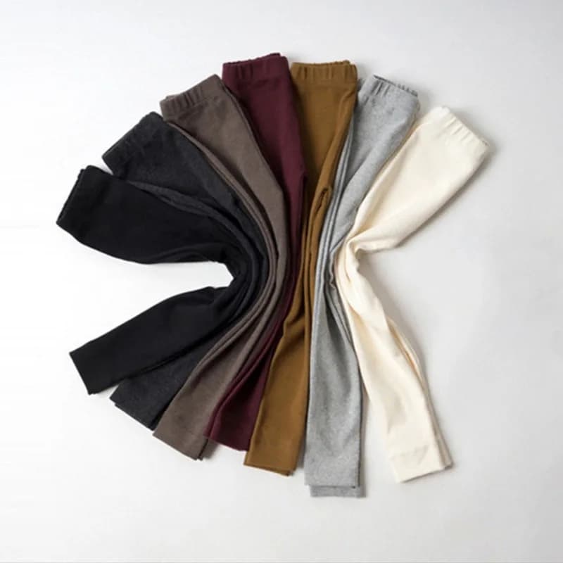 Leggings primaverili da ragazza, pantaloni lunghi casual leggeri tinta unita, perfetti per le vacanze e abbinabili con tutto