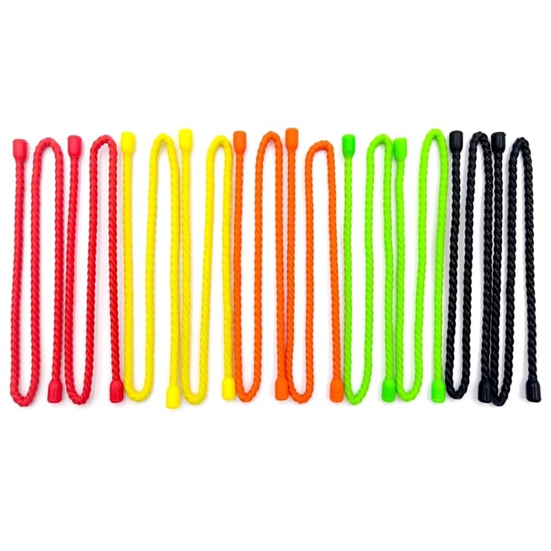 Fascette per cavi in silicone da 10 pezzi da 18 pollici- Fascette per cavi riutilizzabili Fascette per cavi pieghevoli per la presa del raggruppamento, fascette per interni ed esterni