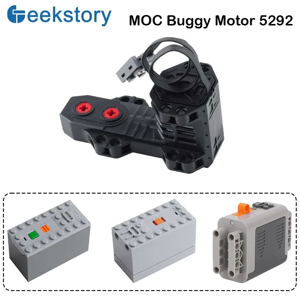 Tecnico MOC 5292 Buggy Motor Monster Motor Custodia batteria Funzioni di alimentazione Parti Auto giocattolo compatibile con Legoeds Building Block