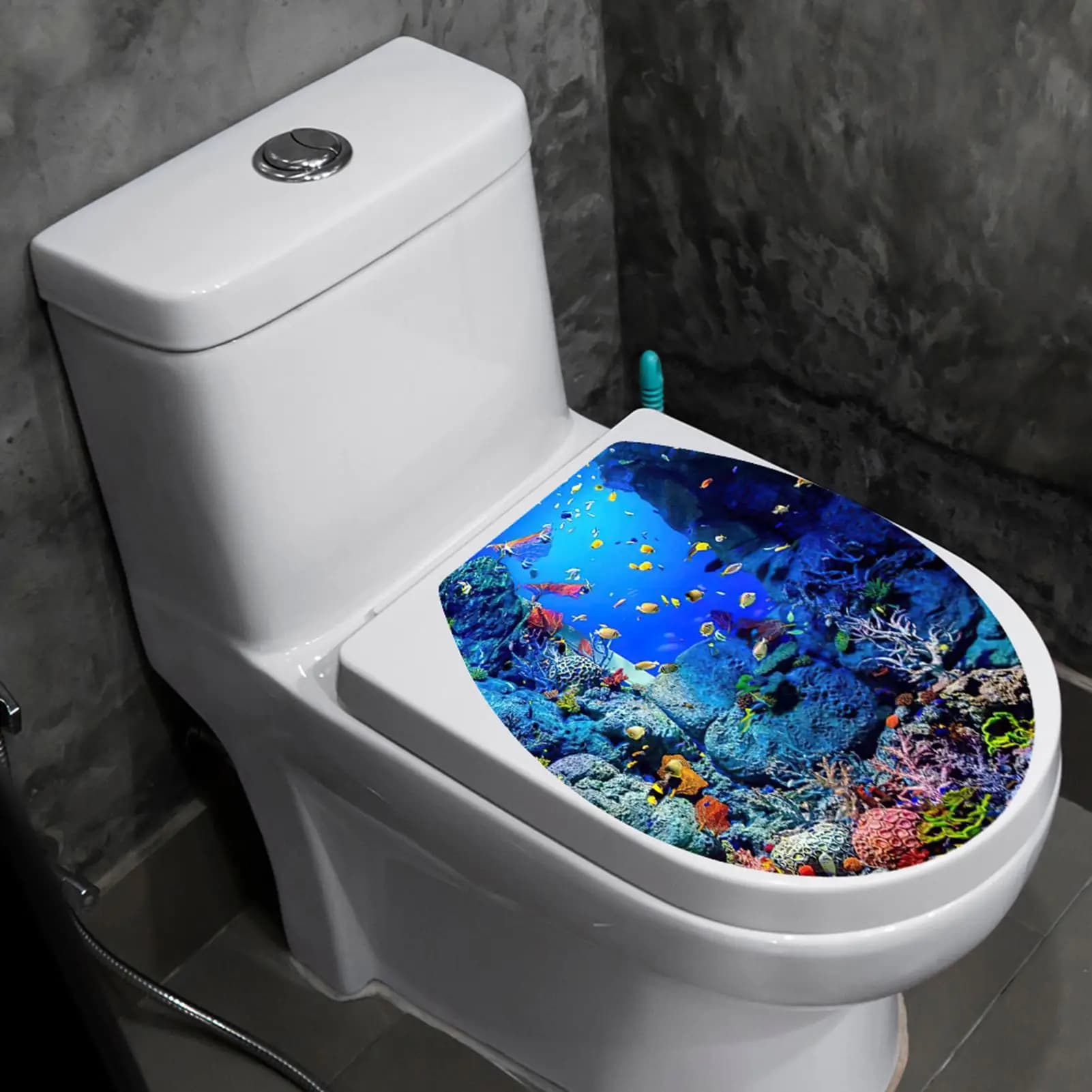 Adesivi per WC, Decorazioni Autoadesive per Pareti e Murales, Decalcomanie per Bagno di Facile Manutenzione