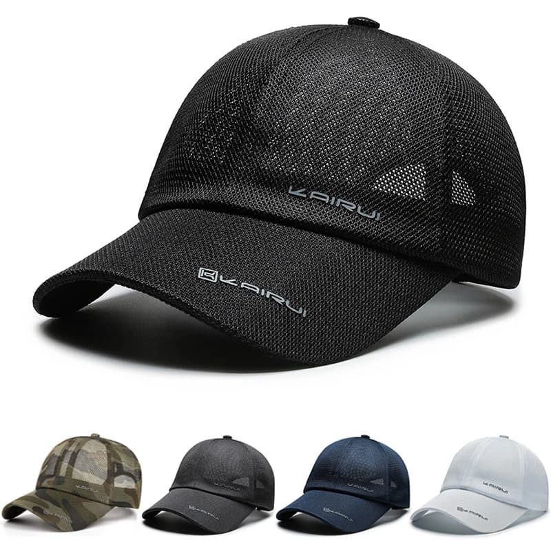 KAIRUI Full Network Hat Breathable Men's Fashionable Baseball Hat Hip Hop Sports Sun Hat for Outdoor Leisure Women's Decorative Hat
