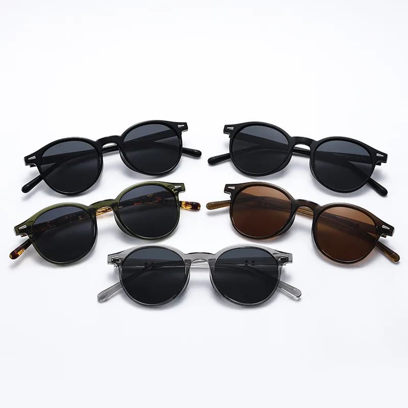 New Vintage Round Sunglasses for Women Men Circular Sun Glasses Female Oval Eyewear Sunglasses for Male Female Eyeglasses