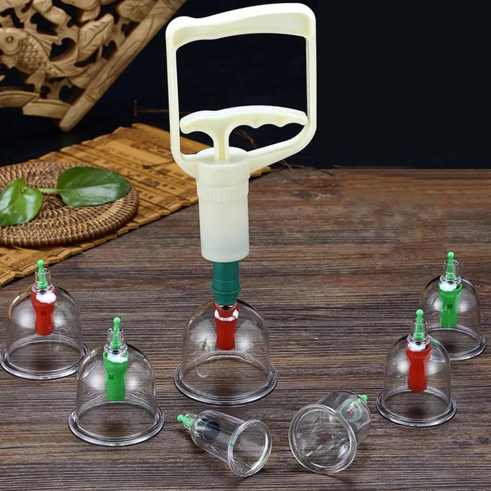 24 Cans Vacuum Suction Cup Back Massagers Cupping Device Explosion-Proof Moisture Tank Physical Massage Chinese Traditional