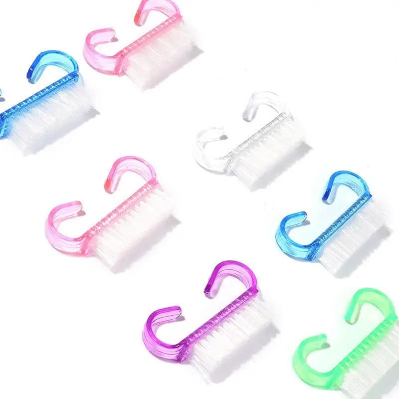 New 5Pcs Acrylic Nail Art Brushes Color Manicure Tool Set Dust Removal Plastic Cleaning Brushes For Powder Dust Cleaning