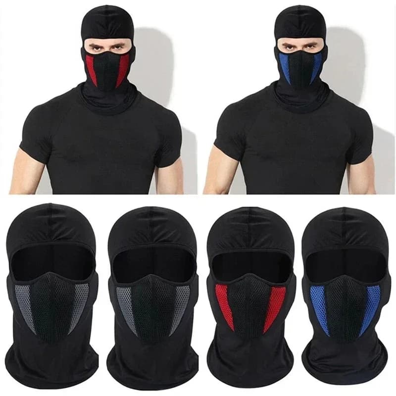 Balaclava Moto: Maschera Integrale Antivento e Antipolvere, Scudo Facciale Invernale, Bandana per Casco Moto, Scaldacollo da Sci