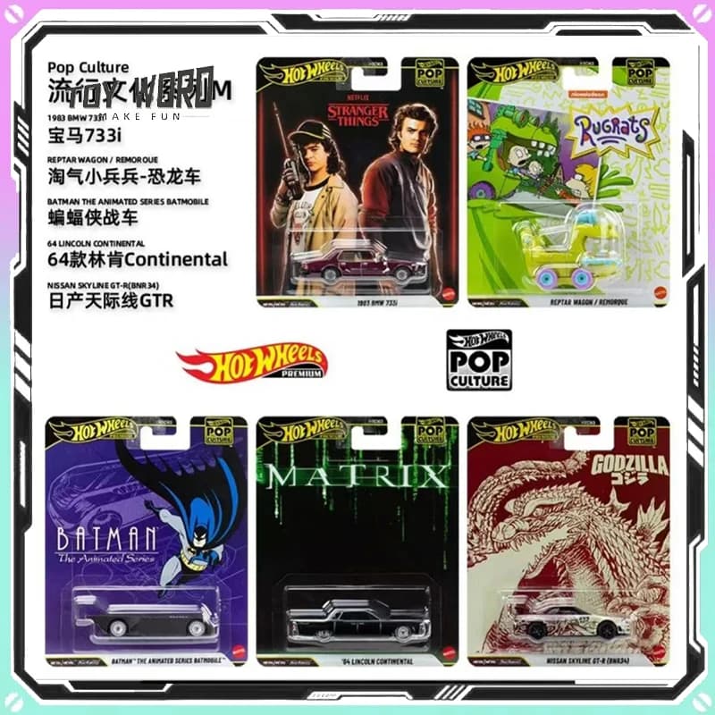 2026 New Hot Wheels 1:64 Pop Culture Series Auto Modello Skyline R34 BMW Diecast Model Cars Personalizzato Giocattolo Da Collezione Regali Di Compleanno