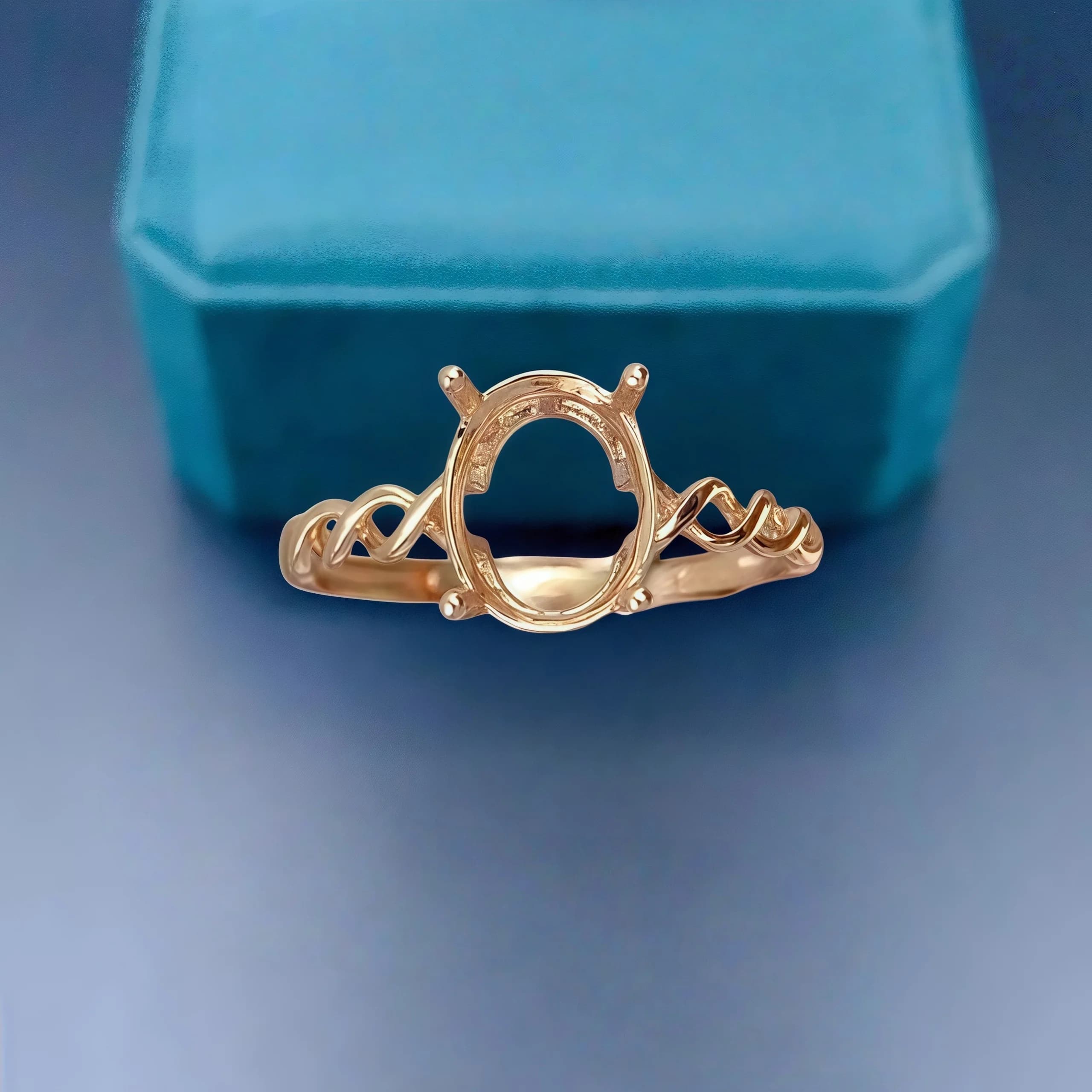 Porta anello vuoto fai-da-te S925 in argento sterling con impostazione 7 * 9mm pietra ellittica moda fascino raffinato accessorio per gioielli da sposa per donna