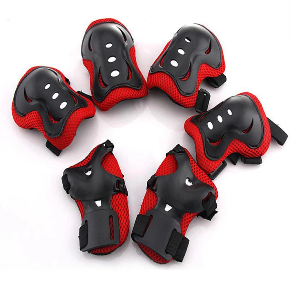 Set di Protezioni per Bambini 6 Pezzi per Pattini a Rotelle e Sport, 6 in 1: Protezioni per Gomiti, Ginocchia e Polsi
