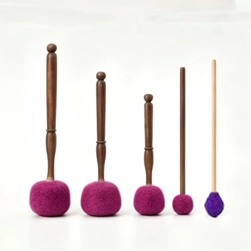 Tibetan Bowl Sticks Copper Bowl Purple Wool Felt Stick Yoga Brass Singing Bowls Parts Percussion Musical Instruments Accessories